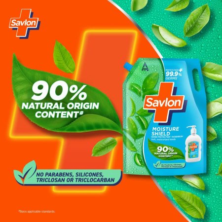 Savlon Moisture Shield Germ Protection Liquid Handwash, 1500ml Hand Wash Refill, Protects from 99.9% Germs, Soft Moisturized Savlon Moisture Shield Germ Protection Liquid Handwash, 1500ml Hand Wash Refill, Protects from 99.9% Germs, Soft Moisturized