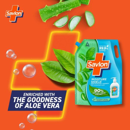 Savlon Moisture Shield Germ Protection Liquid Handwash, 1500ml Hand Wash Refill, Protects from 99.9% Germs, Soft Moisturized Savlon Moisture Shield Germ Protection Liquid Handwash, 1500ml Hand Wash Refill, Protects from 99.9% Germs, Soft Moisturized