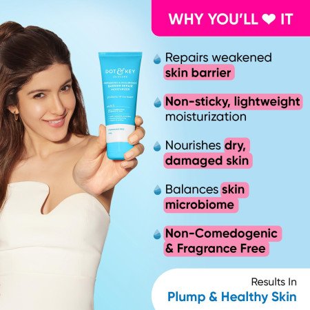 Dot & Key Ceramides Moisturizer with Hyaluronic for Intense Moisturizing and Skin Strengthening | With Probiotic & Rice Water I Dot & Key Ceramides Moisturizer with Hyaluronic for Intense Moisturizing and Skin Strengthening | With Probiotic & Rice Water I