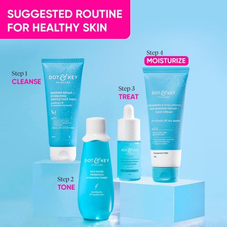 Dot & Key Ceramides Moisturizer with Hyaluronic for Intense Moisturizing and Skin Strengthening | With Probiotic & Rice Water I Dot & Key Ceramides Moisturizer with Hyaluronic for Intense Moisturizing and Skin Strengthening | With Probiotic & Rice Water I