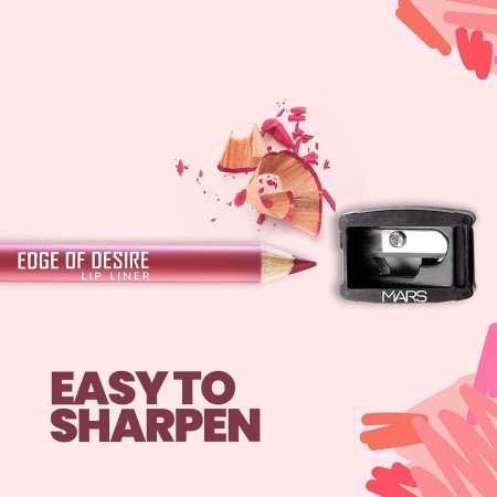 MARS Matte Lip Liner | One Swipe Smooth Application | Long Lasting Lip Pencil (1.4gm) (02-DEEP DAWN)