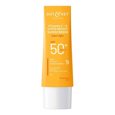 DOT & KEY Vitamin C + E Super Bright Sunscreen Spf 50|Water-Light,UVA/UVB & Blue Light Protection|For Even Toned & Glowing