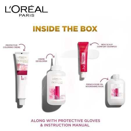 L'Oreal Paris Permanent Hair Colour, Radiant At-Home Hair Colour with up to 100% Grey Coverage, Pro-Keratin, Up to 8 Weeks of