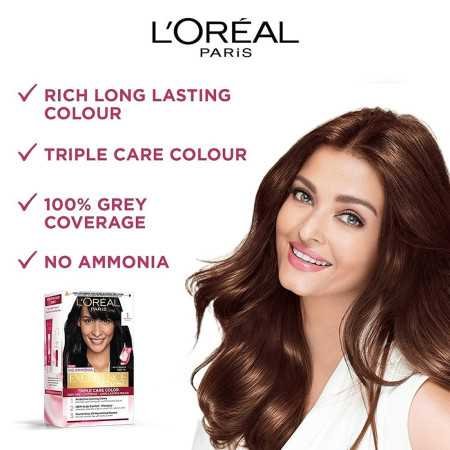 L'Oreal Paris Permanent Hair Colour, Radiant At-Home Hair Colour with up to 100% Grey Coverage, Pro-Keratin, Up to 8 Weeks of