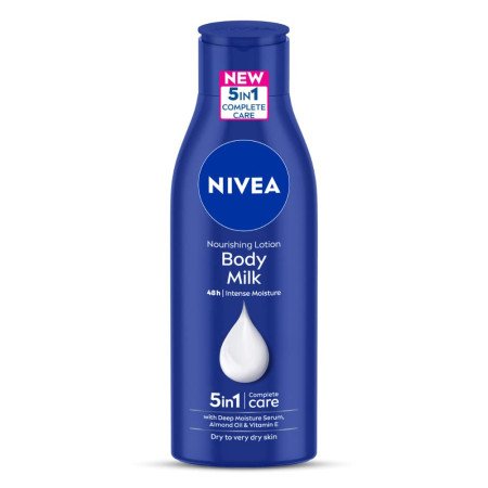 NIVEA Nourishing Body Milk 600ml Body Lotion | 48 H Moisturization | With 2X Almond Oil | Smooth and Healthy Looking Skin |For