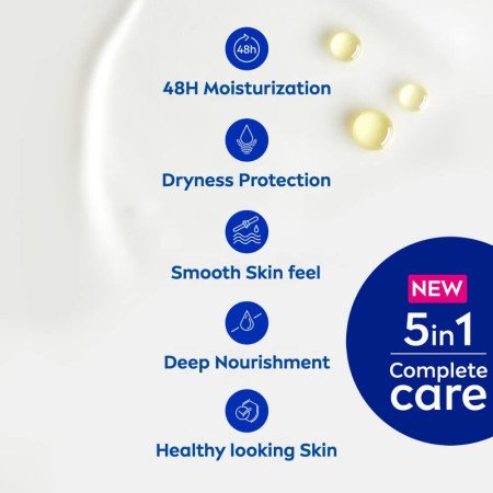 NIVEA Nourishing Body Milk 600ml Body Lotion | 48 H Moisturization | With 2X Almond Oil | Smooth and Healthy Looking Skin |For