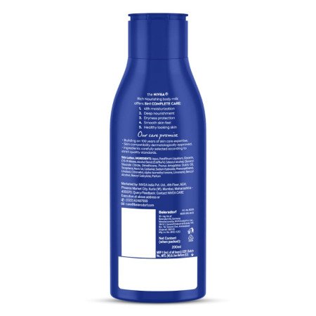 NIVEA Nourishing Body Milk 600ml Body Lotion | 48 H Moisturization | With 2X Almond Oil | Smooth and Healthy Looking Skin |For