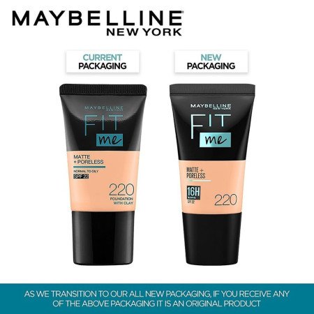 Maybelline New York Liquid Foundation, Matte & Poreless, Full Coverage Blendable Normal to Oily Skin, Fit Me, 115 Ivory, 18ml