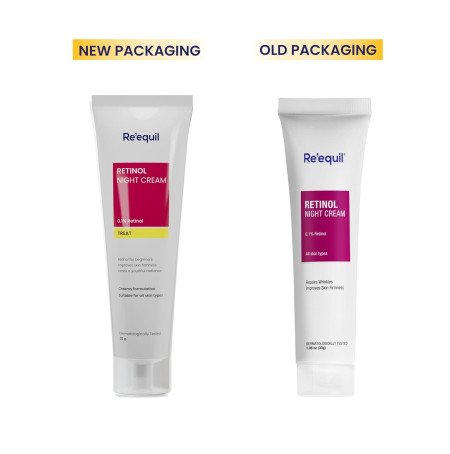 RE' EQUIL 0.1% Retinol Night Cream | Repairs Wrinkles & Fine Lines | Improves Skin Firmness | Beginner Friendly | All Skin Types