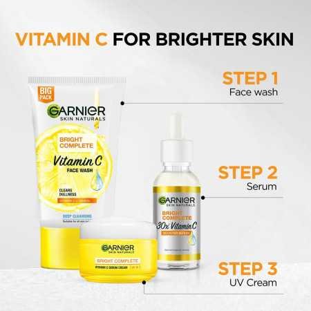 Garnier Skin Naturals Bright Complete Vitamin C Serum UV Cream, Vitamin C Day Cream for Sun Protection and Skin Brightening - Garnier Skin Naturals Bright Complete Vitamin C Serum UV Cream, Vitamin C Day Cream for Sun Protection and Skin Brightening -