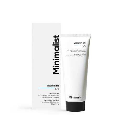 Minimalist 10% Vitamin B5 Gel Face Moisturizer For Oily & Acne Prone Skin | Oil-free | Fast Absorbing Lightweight Winter Cream