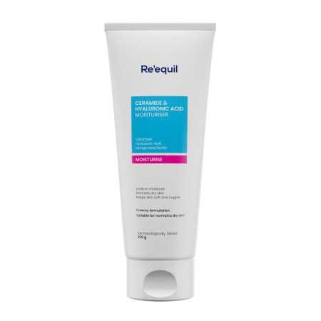 RE' EQUIL Ceramide & Hyaluronic Acid Moisturiser | Moisturizer For Face | Barrier Repair Cream | Long Lasting Hydration |