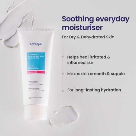 RE' EQUIL Ceramide & Hyaluronic Acid Moisturiser | Moisturizer For Face | Barrier Repair Cream | Long Lasting Hydration | RE' EQUIL Ceramide & Hyaluronic Acid Moisturiser | Moisturizer For Face | Barrier Repair Cream | Long Lasting Hydration |