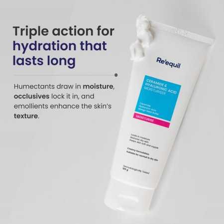 RE' EQUIL Ceramide & Hyaluronic Acid Moisturiser | Moisturizer For Face | Barrier Repair Cream | Long Lasting Hydration | RE' EQUIL Ceramide & Hyaluronic Acid Moisturiser | Moisturizer For Face | Barrier Repair Cream | Long Lasting Hydration |