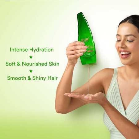 WOW Skin Science 99% Pure Aloe Vera Gel for Face, Skin & Hair - 150ml | Ultimate Gel For Glowing Skin | For Both Men and Women