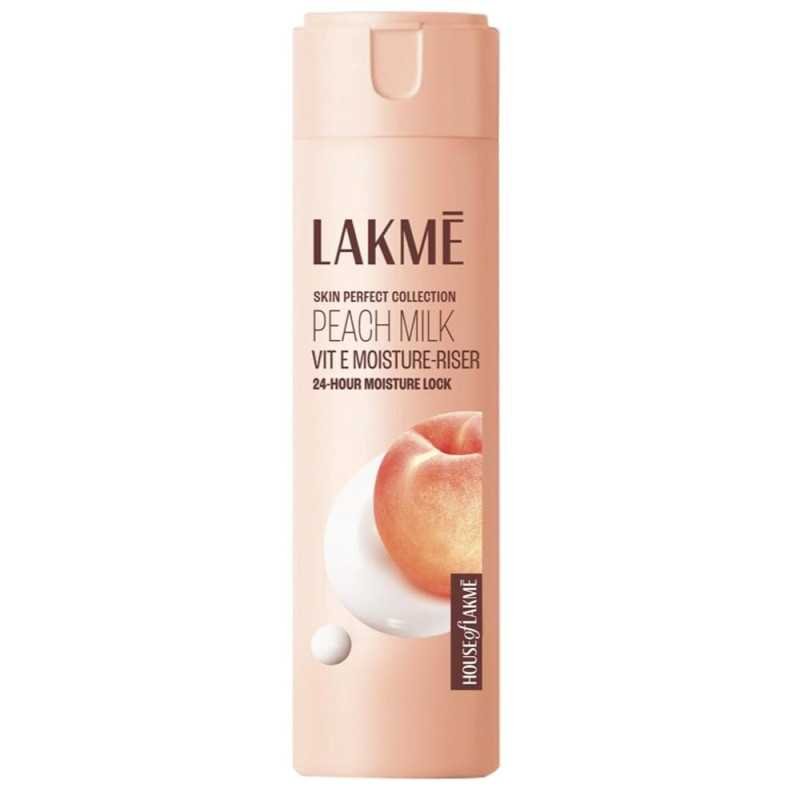 Lakme Peach Milk Face Moisturizer 120 ml, Daily Lightweight Lotion with Vitamin C & Vitamin E for Soft Glowing Skin - Non Oily
