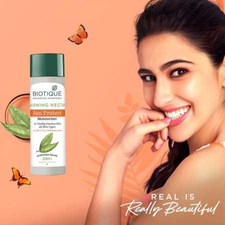 Biotique Morning Nectar Sun Protect Moisturizer SPF 30 UVA/UVB Sunscreen| Contains Wild Turmeric, Neem Leaves, & Morning Nectar Biotique Morning Nectar Sun Protect Moisturizer SPF 30 UVA/UVB Sunscreen| Contains Wild Turmeric, Neem Leaves, & Morning Nectar