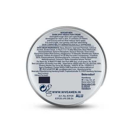 Nivea Men Creme, Dark Spot Reduction, Non Greasy Moisturizer, Cream With Uv Protect, 150 ml Nivea Men Creme, Dark Spot Reduction, Non Greasy Moisturizer, Cream With Uv Protect, 150 ml