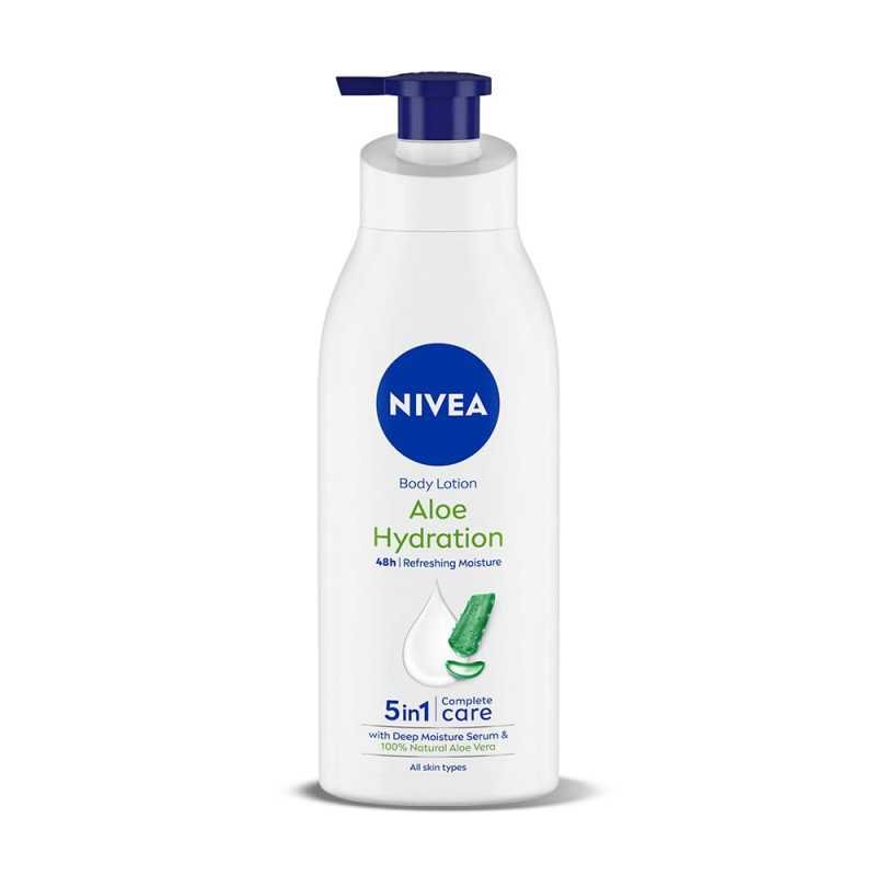 NIVEA Aloe Hydration Body Lotion 400 ml | 48 H Moisturization | Refreshing Hydration | Non Sticky Feel | With Goodness of Aloe NIVEA Aloe Hydration Body Lotion 400 ml | 48 H Moisturization | Refreshing Hydration | Non Sticky Feel | With Goodness of Aloe