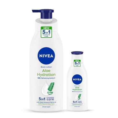 NIVEA Aloe Hydration Body Lotion 400 ml | 48 H Moisturization | Refreshing Hydration | Non Sticky Feel | With Goodness of Aloe NIVEA Aloe Hydration Body Lotion 400 ml | 48 H Moisturization | Refreshing Hydration | Non Sticky Feel | With Goodness of Aloe