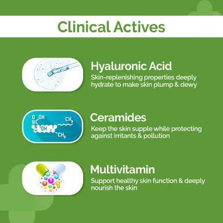 The Derma Co Oil-Free Daily Face Moisturizer With Hyaluronic Acid, Ceramides & Multivitamins for Non-Greasy & Hydrated Skin - The Derma Co Oil-Free Daily Face Moisturizer With Hyaluronic Acid, Ceramides & Multivitamins for Non-Greasy & Hydrated Skin -