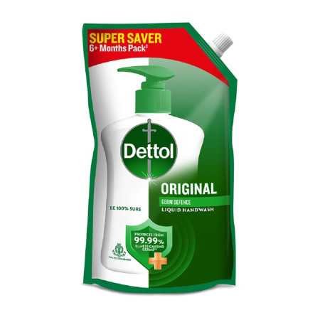 Dettol Liquid Handwash Refill - Original Hand Wash- 675ml | Germ Defence Formula | 10x Better Germ Protection