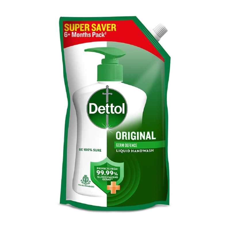 Dettol Liquid Handwash Refill - Original Hand Wash- 675ml | Germ Defence Formula | 10x Better Germ Protection Dettol Liquid Handwash Refill - Original Hand Wash- 675ml | Germ Defence Formula | 10x Better Germ Protection
