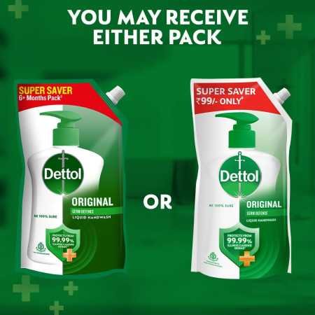 Dettol Liquid Handwash Refill - Original Hand Wash- 675ml | Germ Defence Formula | 10x Better Germ Protection Dettol Liquid Handwash Refill - Original Hand Wash- 675ml | Germ Defence Formula | 10x Better Germ Protection