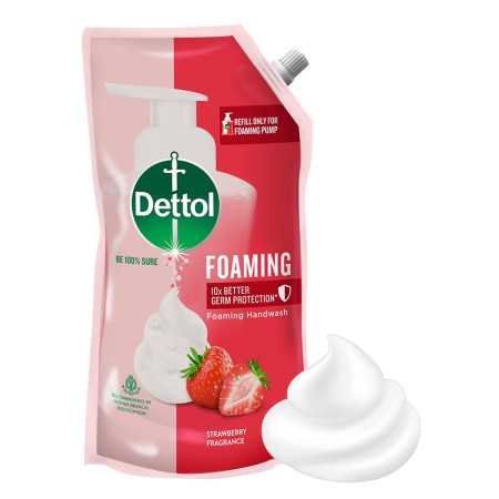 Dettol Foaming Handwash Refill - Strawberry, 700ml | Rich Foam | Moisturizing Hand Wash | Soft on Hands