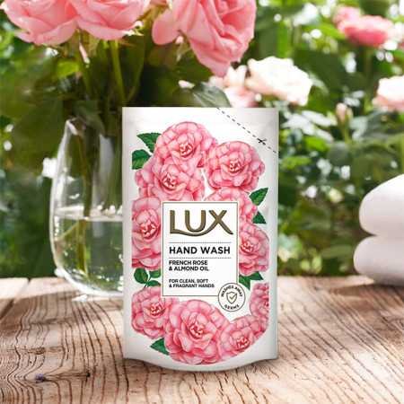 Lux Handwash with French Rose & Almond Oil For Clean, Soft & Fregrant Hands Refill Pouch, 675 ml Lux Handwash with French Rose & Almond Oil For Clean, Soft & Fregrant Hands Refill Pouch, 675 ml