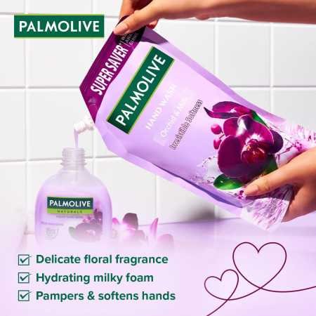 Palmolive Naturals Black Orchid & Milk Liquid Hand Wash Refill 750ml, Wash Away Germs, Refreshing Fragrance Handwash Refill Palmolive Naturals Black Orchid & Milk Liquid Hand Wash Refill 750ml, Wash Away Germs, Refreshing Fragrance Handwash Refill