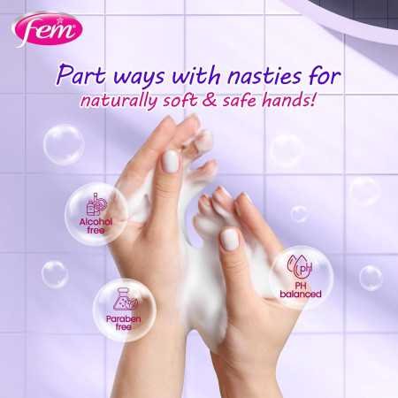 Fem Floral Bouquet Soft & Safe Handwash - 1500 ml | Enriched with Goodness of Coconut Milk & Vitamin E | Long Lasting Fragrance