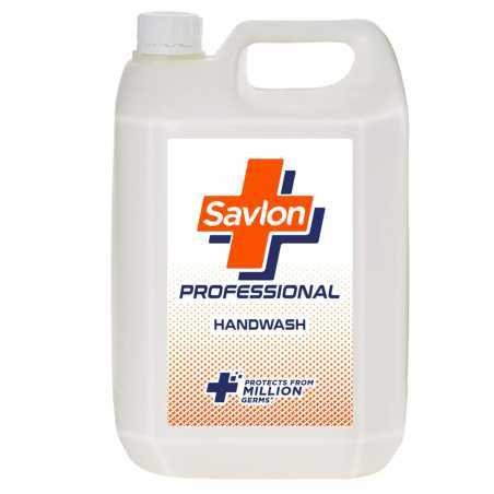 Savlon Professional Germ Protection Liquid Handwash, 5 L Handwash Refill, 99.9% Germ Protection, Paraben Free, Dermatologically