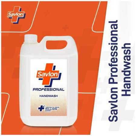 Savlon Professional Germ Protection Liquid Handwash, 5 L Handwash Refill, 99.9% Germ Protection, Paraben Free, Dermatologically