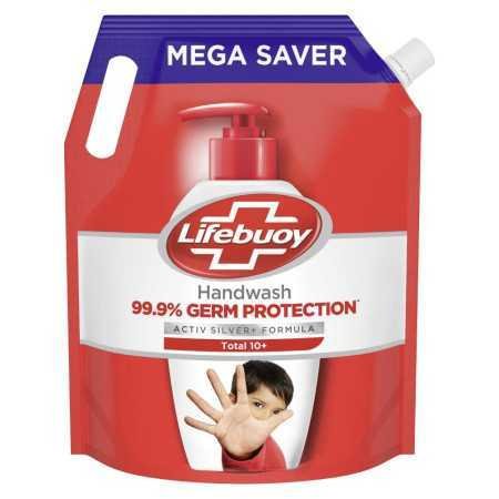 Lifebuoy Total 10 Germ Protection Liquid Handwash Refill Canister, 2 L | Kills 99.9% Germs | Liquid Handwash Fights Bacteria &
