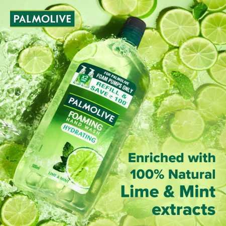 Colgate Palmolive Hydrating Lime & Mint Liquid Foaming Handwash 500ml Removes Germs, Refreshing Fragrance, Hand Wash Refill