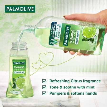 Colgate Palmolive Hydrating Lime & Mint Liquid Foaming Handwash 500ml Removes Germs, Refreshing Fragrance, Hand Wash Refill