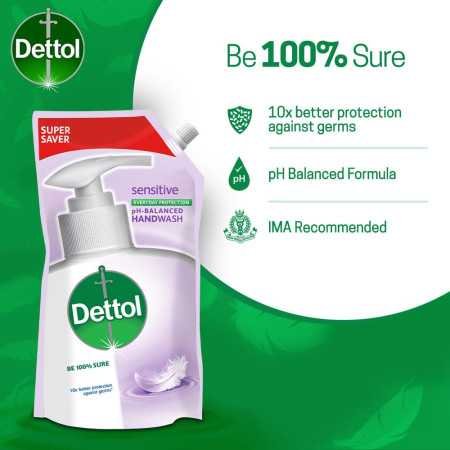 Dettol Sensitive Liquid Hand Wash Refill - 675 ml (Pack of 2) Dettol Sensitive Liquid Hand Wash Refill - 675 ml (Pack of 2)