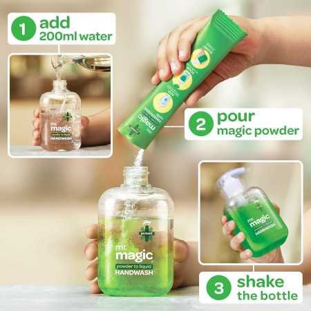 Godrej Protekt mr. magic Powder-to-Liquid Handwash - Refill | 9g (makes 200ml of handwash)