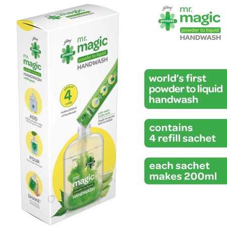 Godrej Protekt mr. magic Powder-to-Liquid Handwash - Refill | 9g (makes 200ml of handwash)