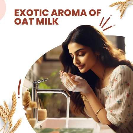 Happi Planet | Organic Liquid Handwash Refill | 1L | Oat Milk Fragrance | Moisturizing Hand Wash | Natural, Non-Toxic, Herbal,