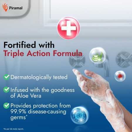 Tri-Activ Germ Protection Handwash Refill | Hand wash Refill packs 750ml with Aloevera & Avocado fragrance | Keeps hands soft &