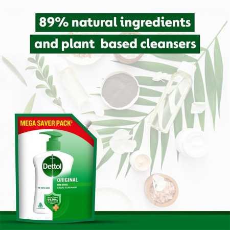 Dettol Liquid Handwash Refill - Original Hand Wash- 1500ml (Pack of 2) | Germ Defence Formula | 10x Better Germ Protection