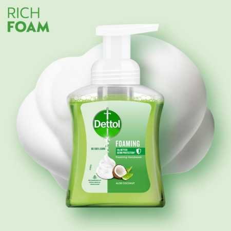 Dettol Foaming Handwash Pump - Aloe Coconut (Pack of 3-250ml each) | Rich Foam | Moisturizing Hand Wash | Soft on Hands Dettol Foaming Handwash Pump - Aloe Coconut (Pack of 3-250ml each) | Rich Foam | Moisturizing Hand Wash | Soft on Hands
