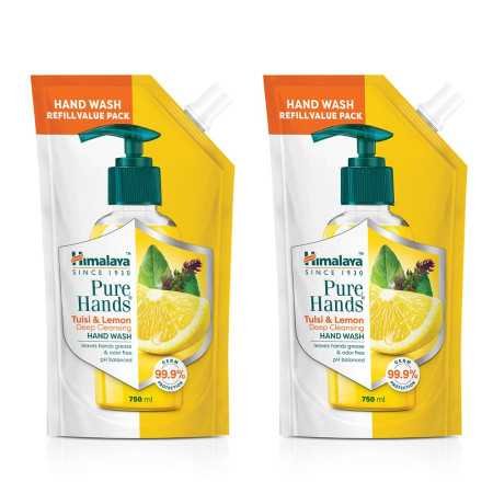 Himalaya Pure Hands | Deep Cleansing Tulsi and Lemon Hand Wash Refill - 750 ml Himalaya Pure Hands | Deep Cleansing Tulsi and Lemon Hand Wash Refill - 750 ml