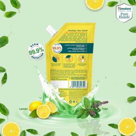 Himalaya Pure Hands | Deep Cleansing Tulsi and Lemon Hand Wash Refill - 750 ml Himalaya Pure Hands | Deep Cleansing Tulsi and Lemon Hand Wash Refill - 750 ml