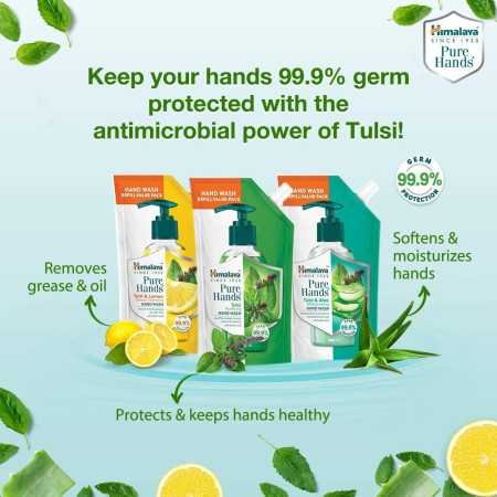 Himalaya Pure Hands | Deep Cleansing Tulsi and Lemon Hand Wash Refill - 750 ml Himalaya Pure Hands | Deep Cleansing Tulsi and Lemon Hand Wash Refill - 750 ml