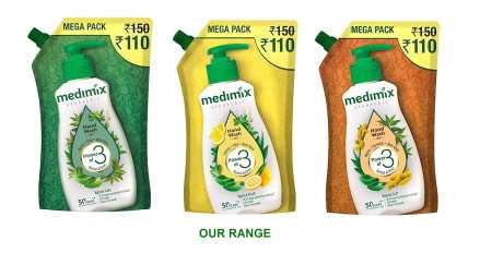 Medimix Ayurvedic Nature Fresh Hand Wash with Lemon, Tulsi, & Aloe Vera 675ml (Combo Pack Of 2)