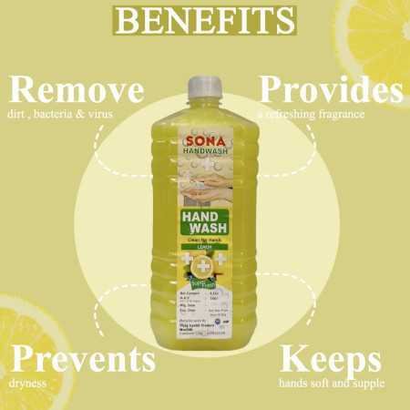 Sona Plus Foaming Handwash, 260ml, Premium Liquid, 100% Vegan, Paraben Free, With Natural Lemon Goodness, Moisturizing