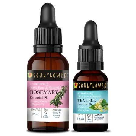 Soulflower Rosemary Essential Oil for Hair Growth, Hair Fall Control and Nourishment, Skin Care | Clinically Tested & Ecocert Soulflower Rosemary Essential Oil for Hair Growth, Hair Fall Control and Nourishment, Skin Care | Clinically Tested & Ecocert